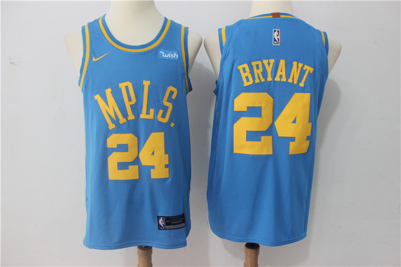 Men Los Angeles Lakers 24 Bryant Light Blue Game Nike NBA Jerseys